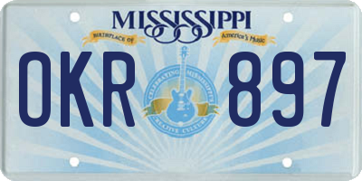 MS license plate OKR897