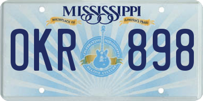 MS license plate OKR898