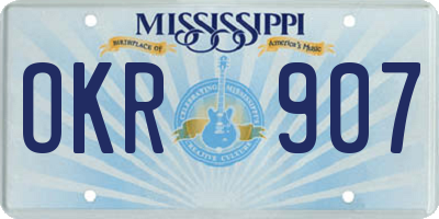 MS license plate OKR907