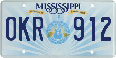 MS license plate OKR912