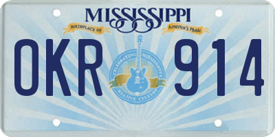 MS license plate OKR914