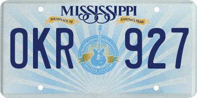 MS license plate OKR927