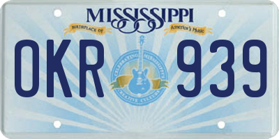 MS license plate OKR939