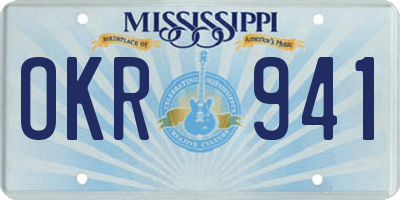 MS license plate OKR941