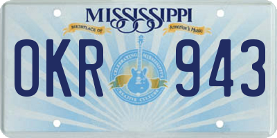 MS license plate OKR943
