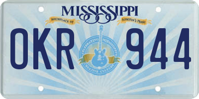 MS license plate OKR944