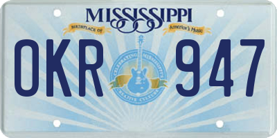 MS license plate OKR947