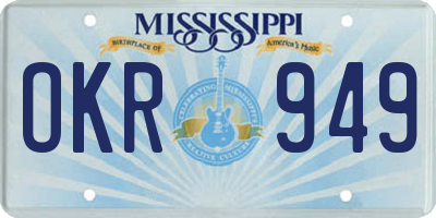 MS license plate OKR949