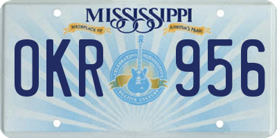 MS license plate OKR956