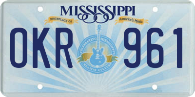 MS license plate OKR961