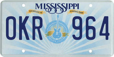 MS license plate OKR964