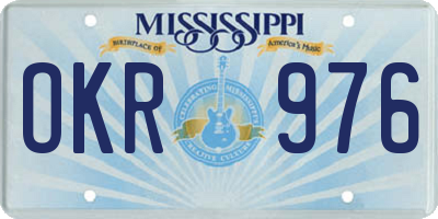 MS license plate OKR976