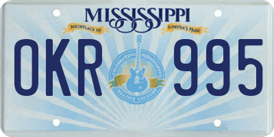 MS license plate OKR995