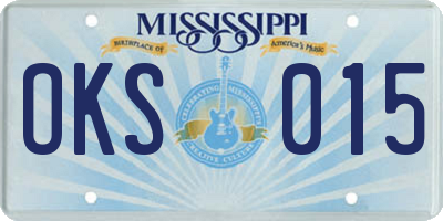 MS license plate OKS015