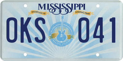 MS license plate OKS041