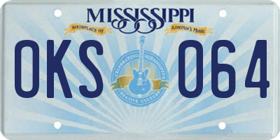 MS license plate OKS064