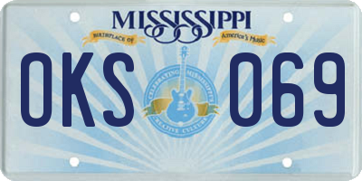 MS license plate OKS069