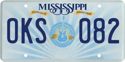 MS license plate OKS082
