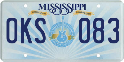 MS license plate OKS083