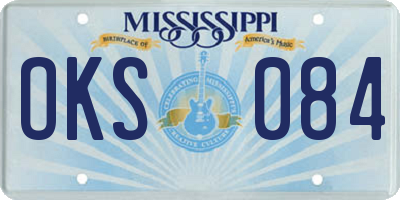 MS license plate OKS084