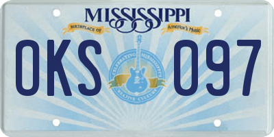 MS license plate OKS097