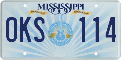 MS license plate OKS114