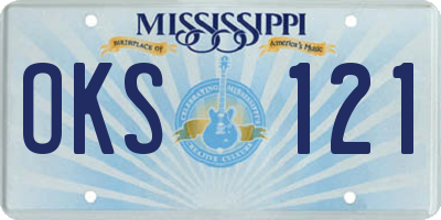 MS license plate OKS121