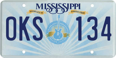 MS license plate OKS134