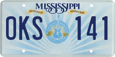 MS license plate OKS141