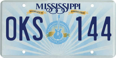 MS license plate OKS144