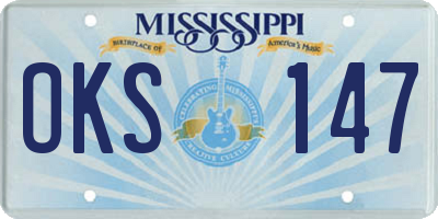 MS license plate OKS147