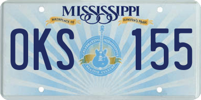 MS license plate OKS155