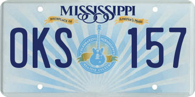 MS license plate OKS157