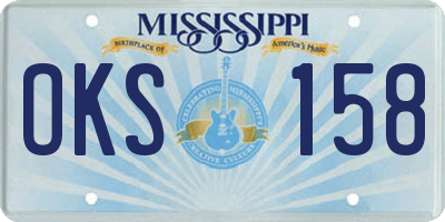 MS license plate OKS158