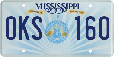 MS license plate OKS160