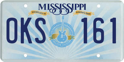MS license plate OKS161