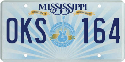 MS license plate OKS164