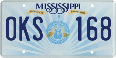 MS license plate OKS168