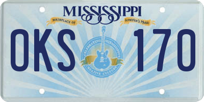 MS license plate OKS170