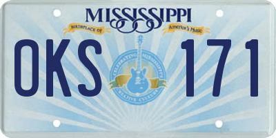 MS license plate OKS171