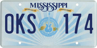 MS license plate OKS174