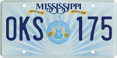 MS license plate OKS175