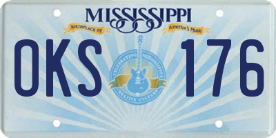 MS license plate OKS176