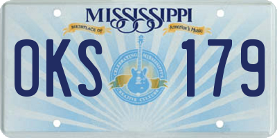 MS license plate OKS179