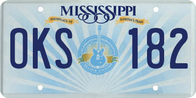 MS license plate OKS182