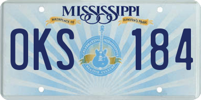 MS license plate OKS184