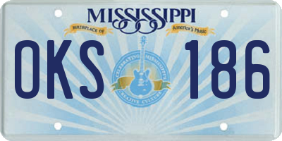 MS license plate OKS186