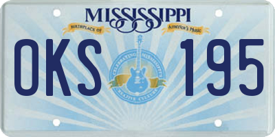 MS license plate OKS195