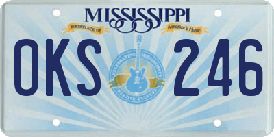 MS license plate OKS246