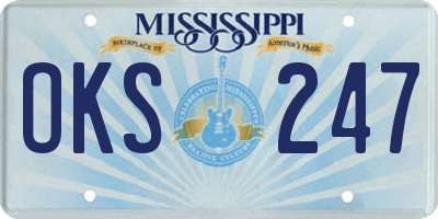 MS license plate OKS247